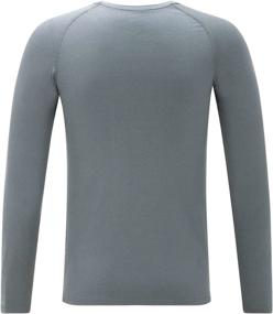 img 1 attached to 👕 Youth Boys Long Sleeve Compression Thermal Fleece Baselayer Shirt for Soccer Baseball Undershirt