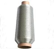 enhance your embroidery with sparkle metallic threads machine embroidery - 5000 yards per roll in striking silver color logo