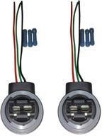 🔌 2-pack muzzys 3157/4157 wire harness pigtail socket for led and standard bulbs turn signal, brake light, drl, daytime running lights, backup, reverse lights logo