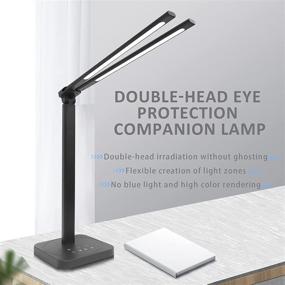 img 3 attached to 💡 Adjustable LED Desk Lamp with Double Swing-Arm Design – Ideal for Home, Reading, Offices, Bedrooms, and Dormitories