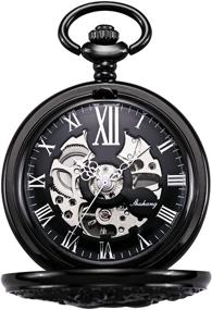 img 3 attached to TREEWETO Vintage Mechanical Skeleton Steampunk Men's Watches