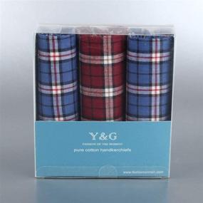 img 3 attached to 🧣 Shopstyle Men's Accessories - YEA0106 Cotton Handkerchiefs in a Beautiful Shop