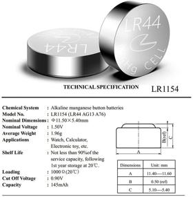 img 3 attached to ⌚ PKCELL LR44 A76 357 G13 Алкалиновая батарея для часов, 30 шт. - Долговременная мощность для ваших часов