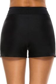 img 1 attached to 🩱 Stylish Tournesol Women's High Waist Swim Shorts: Perfect Swimwear Bottoms with Drawstring for a Comfortable Beach Look