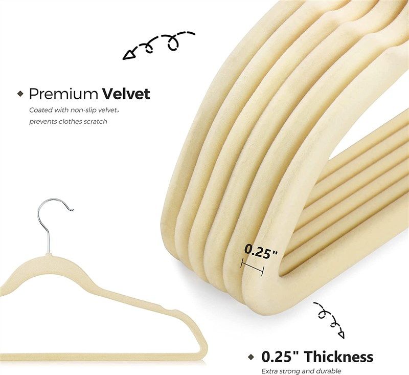 Cozymood Velvet Pant Hangers 36 Packs Ultra Thin