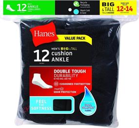 img 2 attached to 🧦 Tall Black Ankle Socks by Hanes