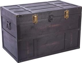 img 2 attached to 📦 Vintiquewise(TM) Old Cedar Style Large Chest: Vintage Charm for Organized Storage