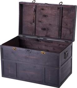 img 4 attached to 📦 Vintiquewise(TM) Old Cedar Style Large Chest: Vintage Charm for Organized Storage