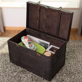 img 3 attached to 📦 Vintiquewise(TM) Old Cedar Style Large Chest: Vintage Charm for Organized Storage