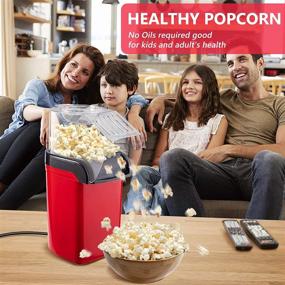 img 3 attached to 🍿 1200W Hot Air Popcorn Popper Machine | Electric Home Popcorn Maker with Measuring Cup| Fast 3 Minute Popping | ETL Certified| BPA Free | Oil-Free | Perfect for Family Movie Nights, TV, Parties