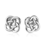 💎 elegant celtic knot stud earrings in 925 sterling silver logo