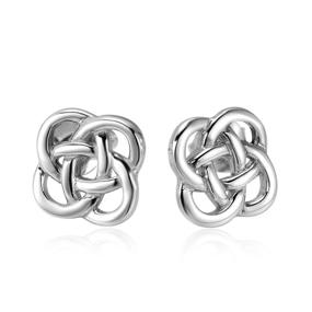 img 3 attached to 💎 Elegant Celtic Knot Stud Earrings in 925 Sterling Silver