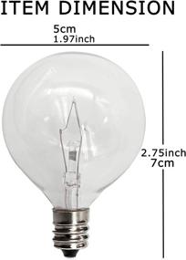 img 3 attached to G50 Wax Warmer Bulbs - Scentsy Light Bulbs, 25W - Ideal for Scentsy Warmers, G16.5 Globe E12 Incandescent Candelabra Base Clear Light Bulbs - Perfect for Candle Wax Warmer, Extended Lifespan - Pack of 6