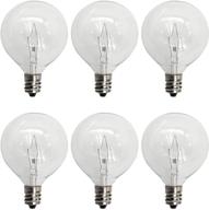 g50 wax warmer bulbs - scentsy light bulbs, 25w - ideal for scentsy warmers, g16.5 globe e12 incandescent candelabra base clear light bulbs - perfect for candle wax warmer, extended lifespan - pack of 6 логотип