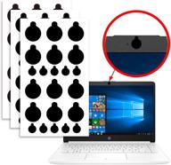 black round webcam covers - 66 removable & reusable vinyl camera privacy stickers for laptops, smartphones, tvs, and more logo