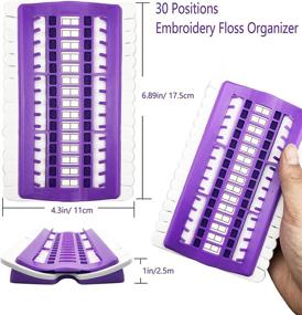 img 1 attached to 🧵 Efficient Thread Storage Solution: iReaydo Floss Organizer with Bag for Embroidery and Cross Stitch (Purple, 30 Positions)