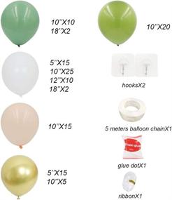 img 2 attached to 🎈 Dazzling DIY Balloon Arch Garland Kit- 4 Sizes, 119pcs - Retro Olive Green & White Theme - Perfect for Baby & Bridal Shower, Birthday, Wedding, Graduation, and Anniversary Parties