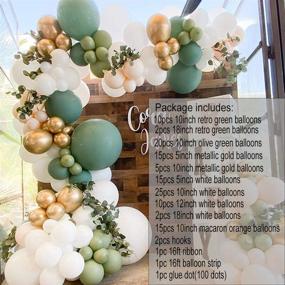 img 3 attached to 🎈 Dazzling DIY Balloon Arch Garland Kit- 4 Sizes, 119pcs - Retro Olive Green & White Theme - Perfect for Baby & Bridal Shower, Birthday, Wedding, Graduation, and Anniversary Parties