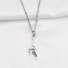 img 2 attached to 🤸 BNQL Gymnastics Necklace - Perfect Gifts for Girls, Gymnasts, and Teams - Gymnastics Jewelry Pendant