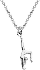 img 4 attached to 🤸 BNQL Gymnastics Necklace - Perfect Gifts for Girls, Gymnasts, and Teams - Gymnastics Jewelry Pendant