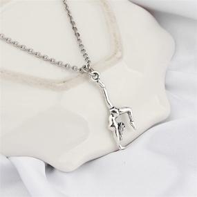 img 1 attached to 🤸 BNQL Gymnastics Necklace - Perfect Gifts for Girls, Gymnasts, and Teams - Gymnastics Jewelry Pendant