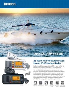 img 3 attached to 🚤 Uniden UM435: Advanced Fixed Mount VHF Marine Radio with Waterproof Submersibility & Powerful Wattage