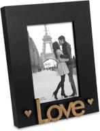 ❤️ isaac jacobs love picture frame, black wood, 4x6 inch, gift for loved ones, family, tabletop/desk display (black, 4x6) логотип