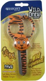 img 3 attached to 🐯 Wild Ones PAWS Tiger Kids Safety Scissors - 5" Blunt Blades for Safe and Fun Crafting