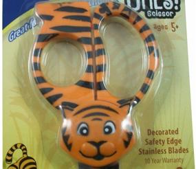 img 2 attached to 🐯 Wild Ones PAWS Tiger Kids Safety Scissors - 5" Blunt Blades for Safe and Fun Crafting