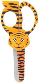 img 4 attached to 🐯 Wild Ones PAWS Tiger Kids Safety Scissors - 5" Blunt Blades for Safe and Fun Crafting