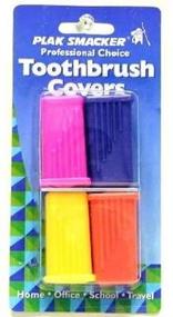 img 1 attached to Plak Smacker Toothbrush Protective Covers (Set of 4)