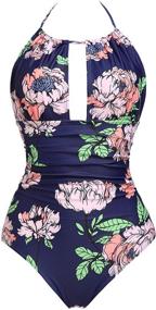 img 4 attached to B2Prity Swimsuits Control Swimwear Bathing Women's Clothing