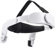 white shuaiyin head strap for oculus quest 2 - vr headband with adjustable halo strap, ergonomic design, and pressure reduction logo