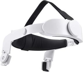 img 4 attached to White Shuaiyin Head Strap for Oculus Quest 2 - VR Headband with Adjustable Halo Strap, Ergonomic Design, and Pressure Reduction