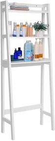 img 2 attached to 🚽 VASAGLE Adjustable Toilet Storage Rack with Bottom Bar - White Finish