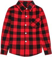 flannel plaid shirt for girls and women with long sleeves, button down cotton shirts in sizes 3 months to us 2xl by sangtree logo