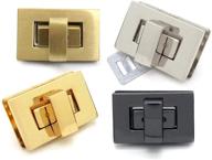 🔒 craftmemore 2sets 1-1/8" rectangle turn lock clasp purse closure - premium gold twist lock for leathercraft accessories logo