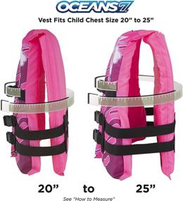 img 2 attached to 👶 Oceans7 US Coast Guard Approved Child Life Jacket: New & Improved Flex-Form Design, Type III PFD, Pink/Berry