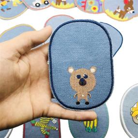 img 2 attached to 👖 13 PCS Animal Iron On Denim Patches - Sewing Knee Repair Patches for Clothing, Jeans Patch Inside - DIY Repair for Jeans and More