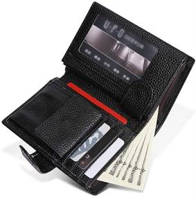 img 3 attached to 👜 Premium Handcrafted Vertical Tri-Fold Leather Wallet for Women with RFID Blocking – Vintage Style, Compact Multi Card Case
