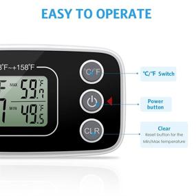 img 2 attached to Upgraded AMIR Refrigerator Thermometer Restaurants