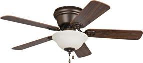 img 3 attached to 🔘 Craftmade WC42ORB5C1 Wyman 42 Inch Flush Mount Ceiling Fan with 120 Watts Bowl Light Kit and Pull Chain, 5 MDF Blades, Oil Rubbed Bronze