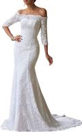 elegant mermaid wedding dresses with delicate shoulder sleeves for women's clothing logo