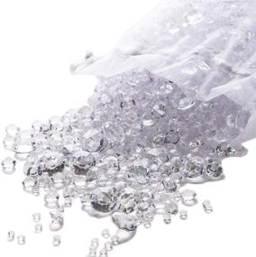 img 4 attached to Сверкающие акриловые столешницы конфеты: роскошные прозрачные бриллианты для украшения столов на вечеринку и свадьбу - более 3 000 бриллиантов трех размеров.