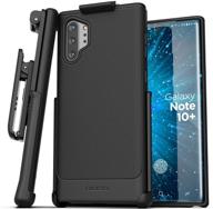 📱 encased galaxy note 10 plus belt clip case - slim armor holster (black) logo