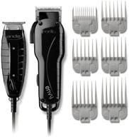 andis professional stylist clipper and trimmer combo kit: high-speed whisper quiet magnetic motors and ergonomic design with adjustable blade and comb attachments logo