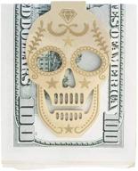 stainless steel skull money wallet logo