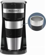 elite gourmet ehc111a maxi-matic personal 14oz single-serve compact coffee maker brewer with travel mug logo