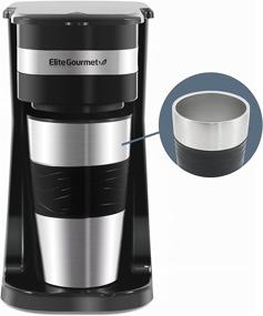 img 4 attached to Elite Gourmet EHC111A Maxi-Matic Personal 14oz Single-Serve Compact Coffee Maker Brewer with Travel Mug