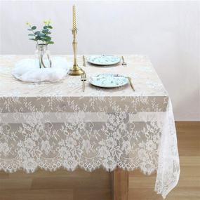 img 2 attached to 🥳 B COOL Classic Tablecloth with Embroidered Reception